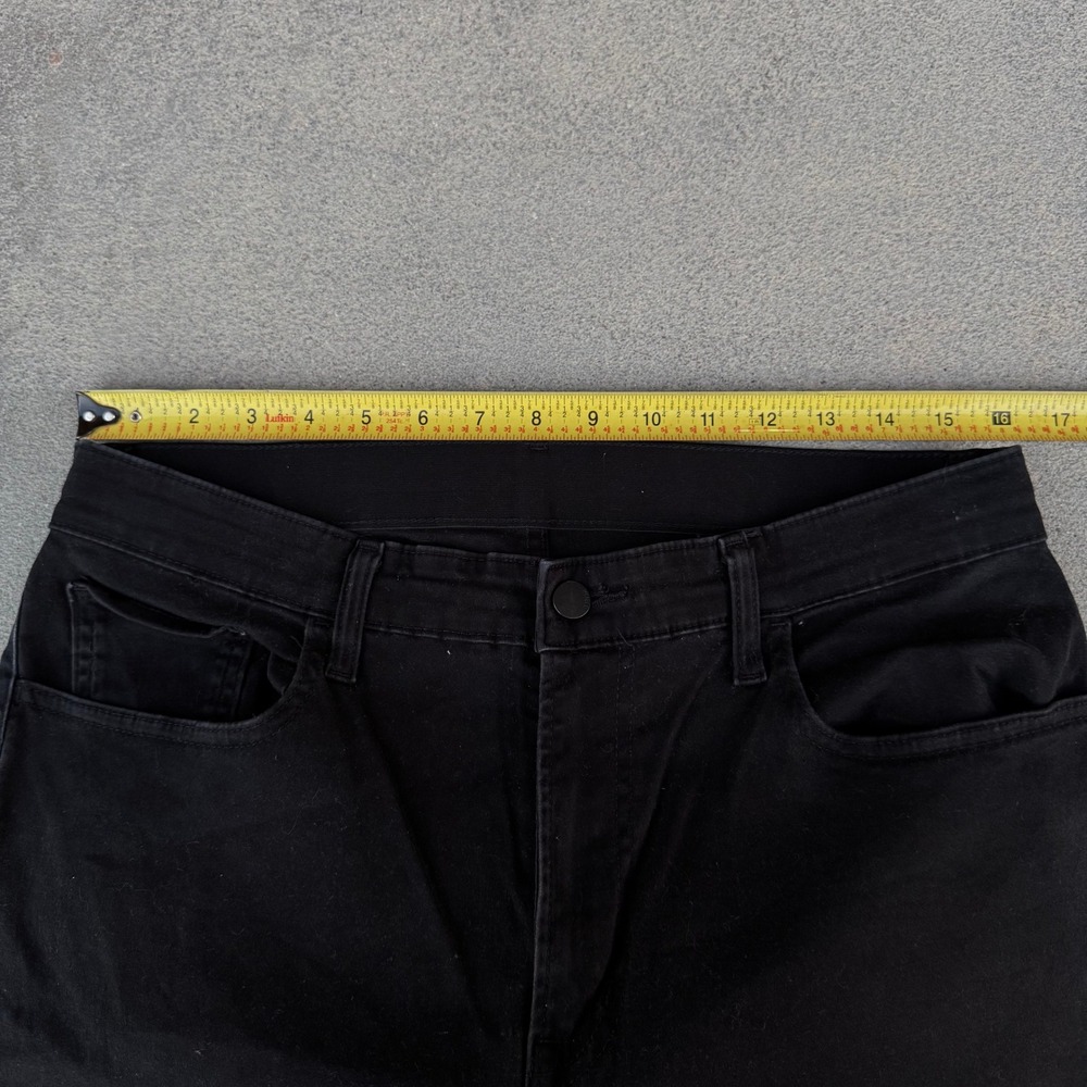 Uniqlo EZY Skinny Fit Color Jeans Mens Large Black Stretch Pants Size 32 - Picture 5 of 9